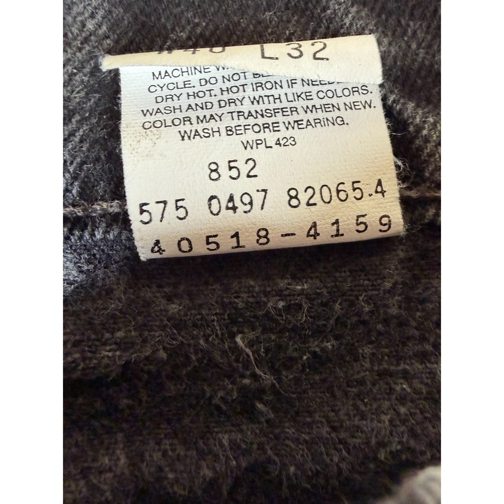 Vtg Levi's 518 Relaxed Jeans USA Made Black Orange Tab 40x32 Actual 38x32 - Picture 3 of 9